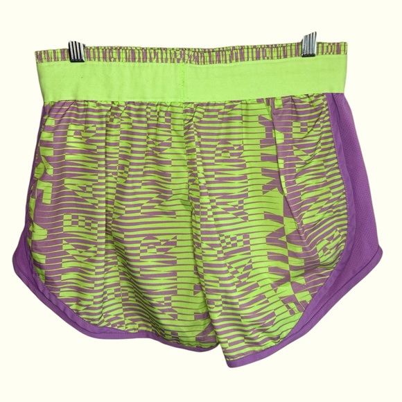 Nike Tempo Dry-Fit Printed Running Shorts, Women's Sz M, Lime Glow Violet, NWOT - Picture 4 of 5